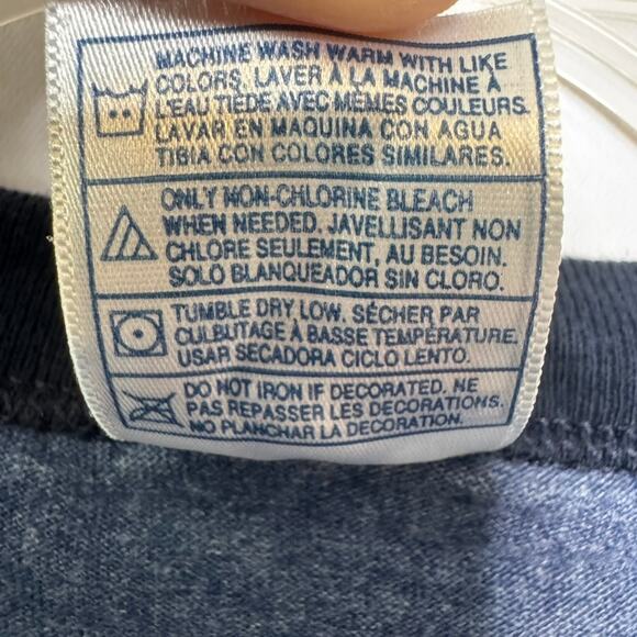 Cracker Jack Vintage Ringer T-Shirt Large Navy Blue Retro Graphic Alstyle Tee - Picture 6 of 7